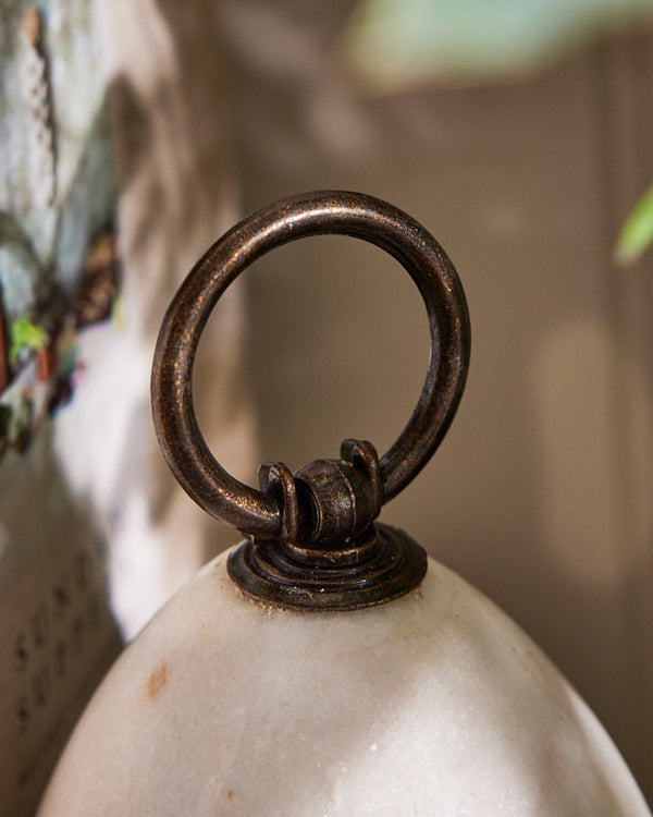 Dibor Pair Of White Marble Bookends