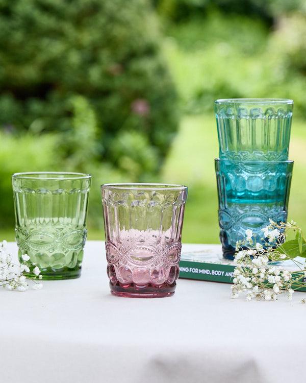 dibor Palazzo Set of 4 Embossed Glass Tumblers