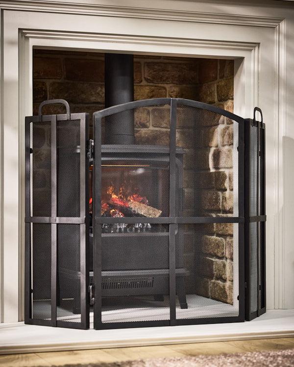 dibor Panelled Fire Guard with Handles