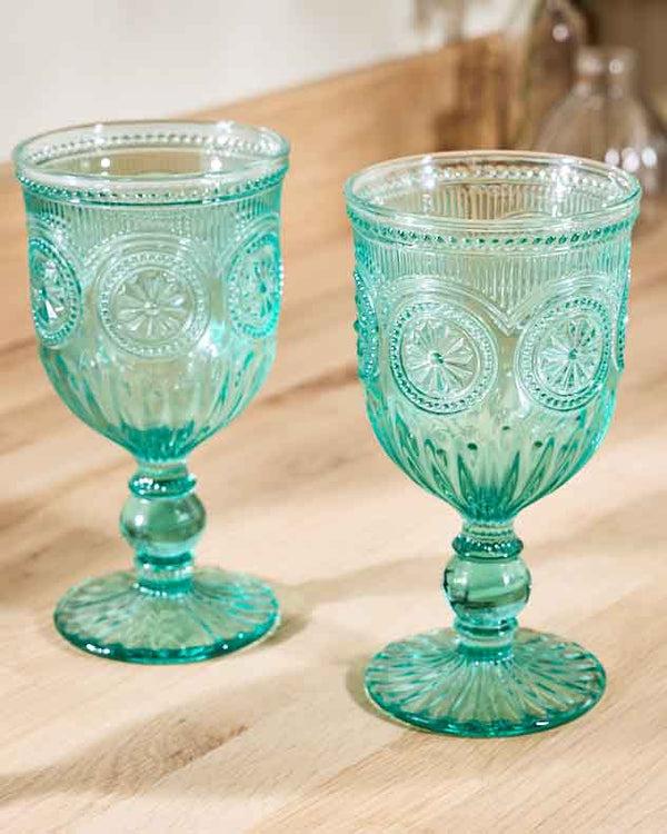 Dibor Parisian Turquoise Wine Goblet