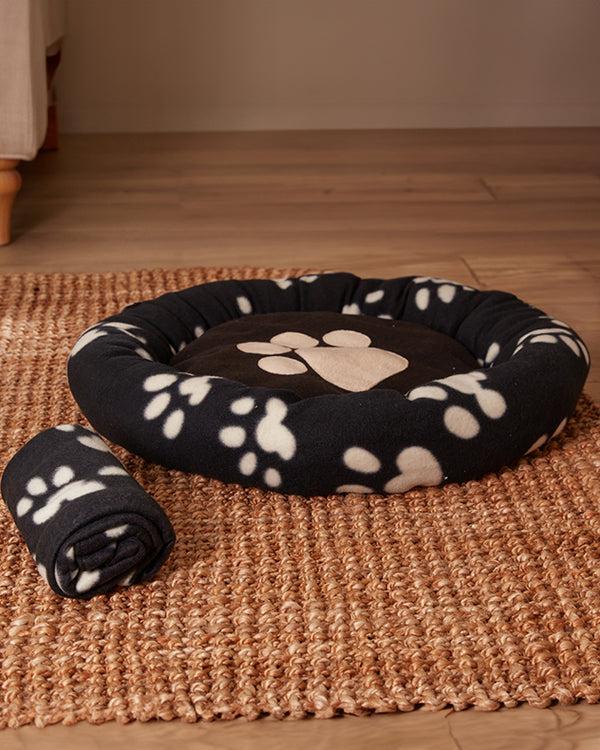 Dibor Paw Print Dog Bed Set
