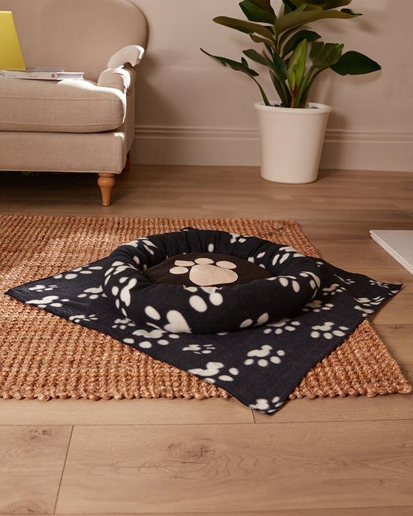 dibor Paw Print Dog Bed Set