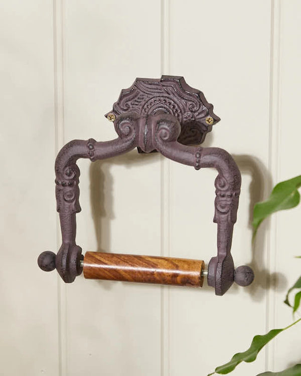 Dibor Period Cast Iron Toilet Roll Holder