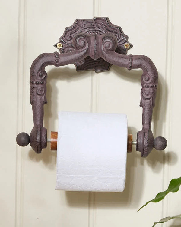 dibor Period Cast Iron Toilet Roll Holder