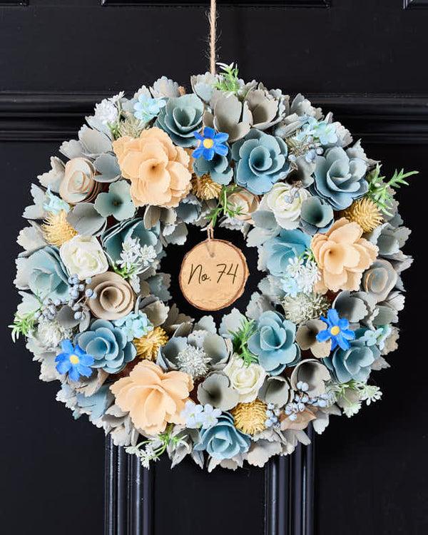 dibor Personalised Ashbourne Floral Wreath 35cm