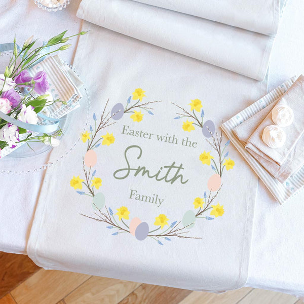 dibor Personalised Easter Table Runner