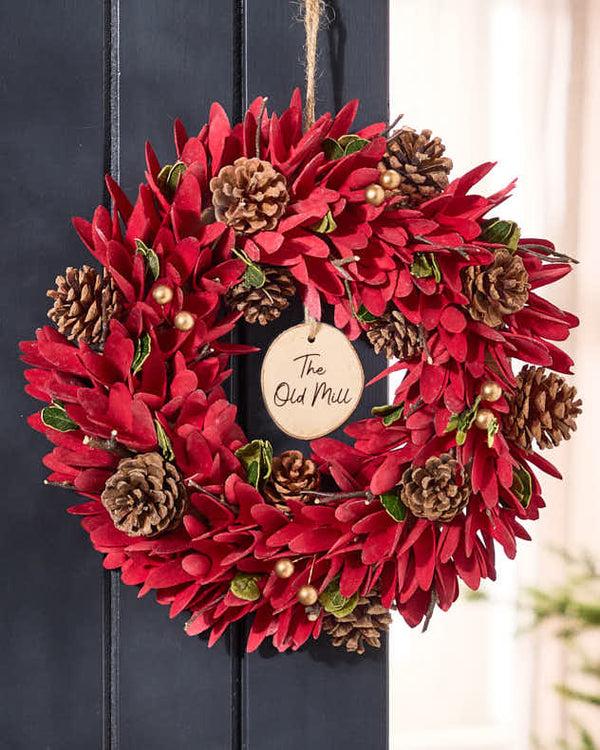 dibor Personalised Festive Firecracker Wreath 35cm