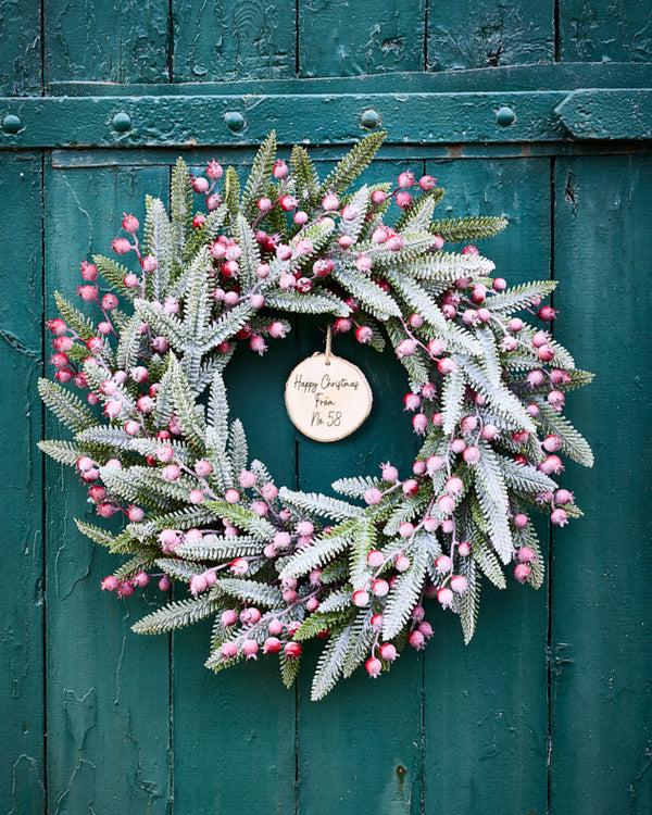 dibor Personalised Hampton Frosted Berries Wreath