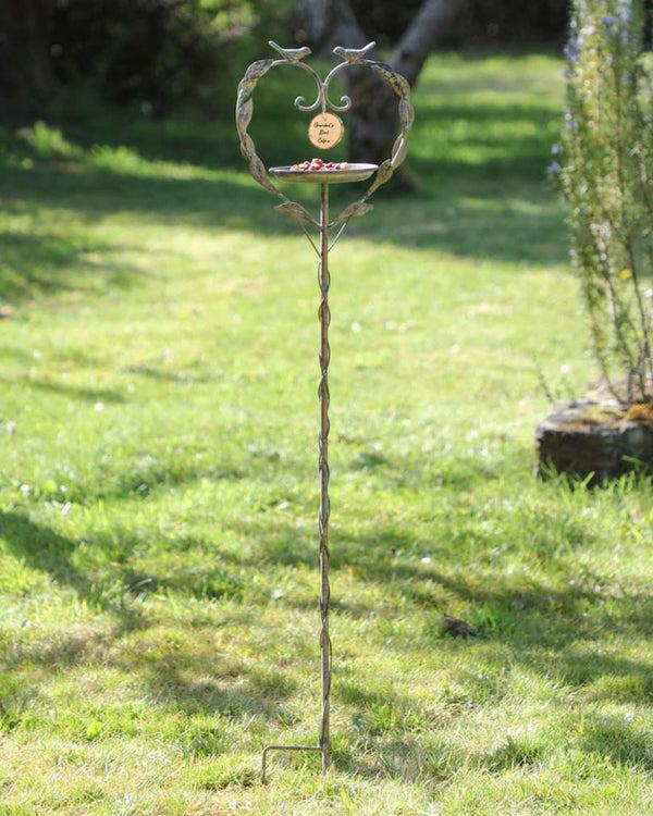 Dibor Personalised Heart Bird Dish On Stand