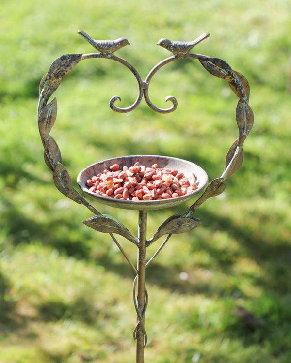 Dibor Personalised Heart Bird Dish On Stand