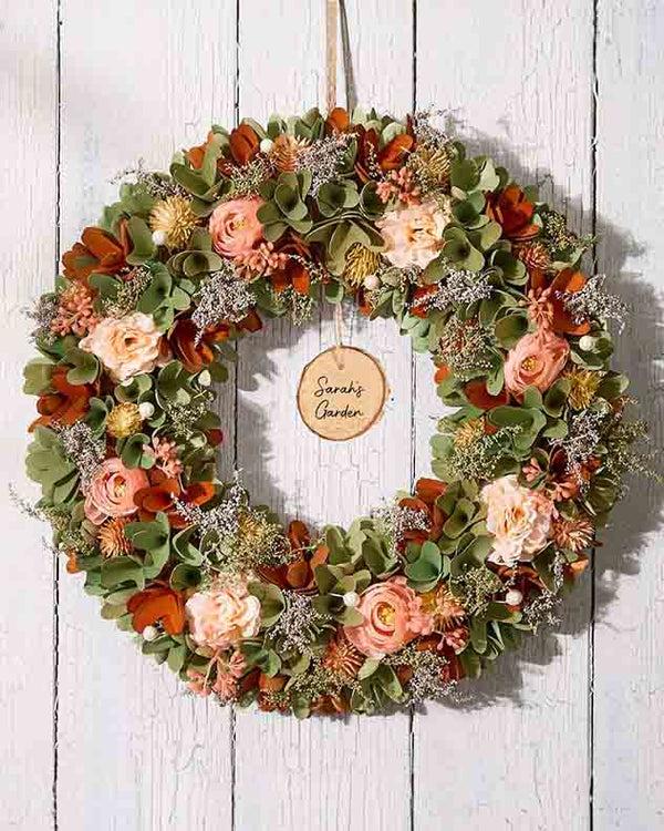 dibor Personalised Kingsbridge Floral Wreath 38cm