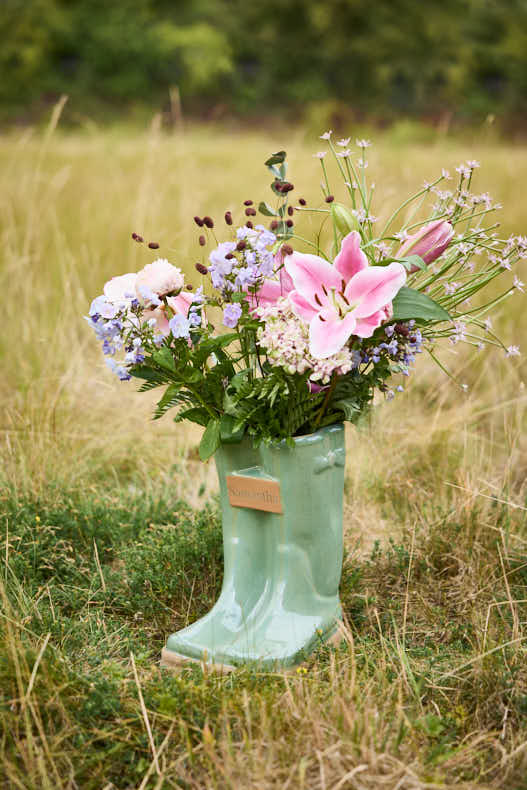 Dibor Personalised Large Green Welly Planter