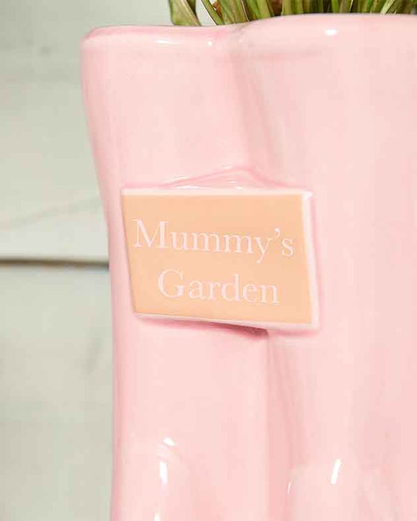 Dibor Personalised Large Pink Welly Planter