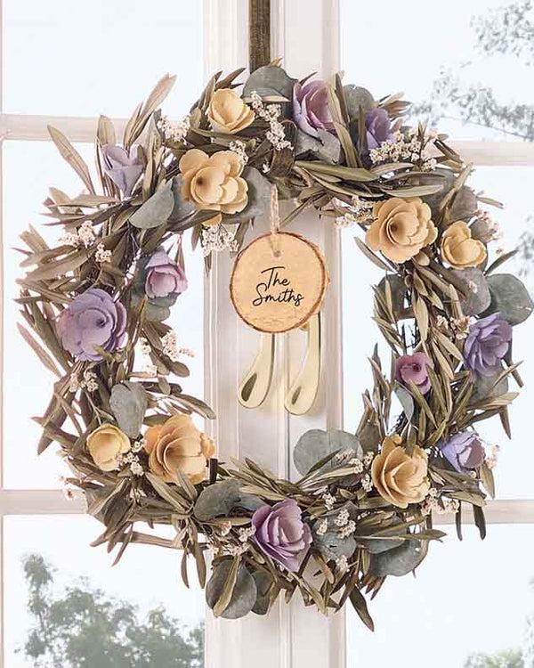 dibor Personalised Litton Floral Wreath 46cm