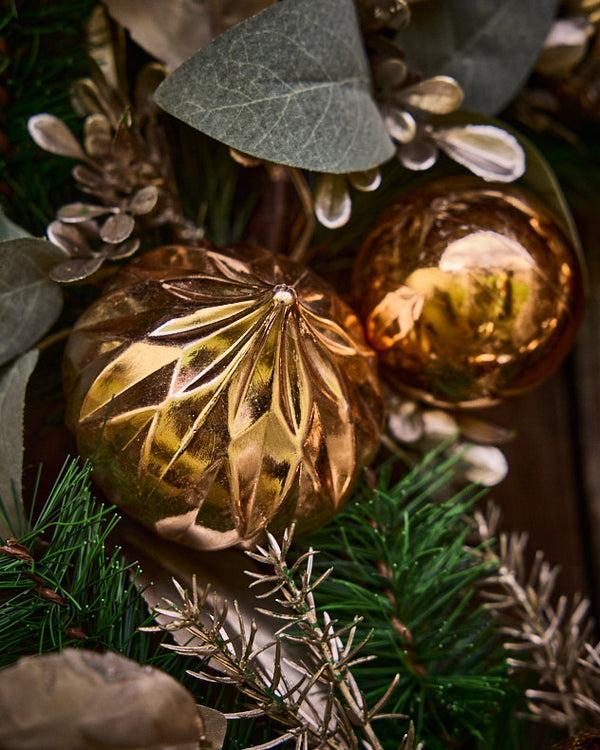 Dibor Personalised Metallic Bauble Wreath