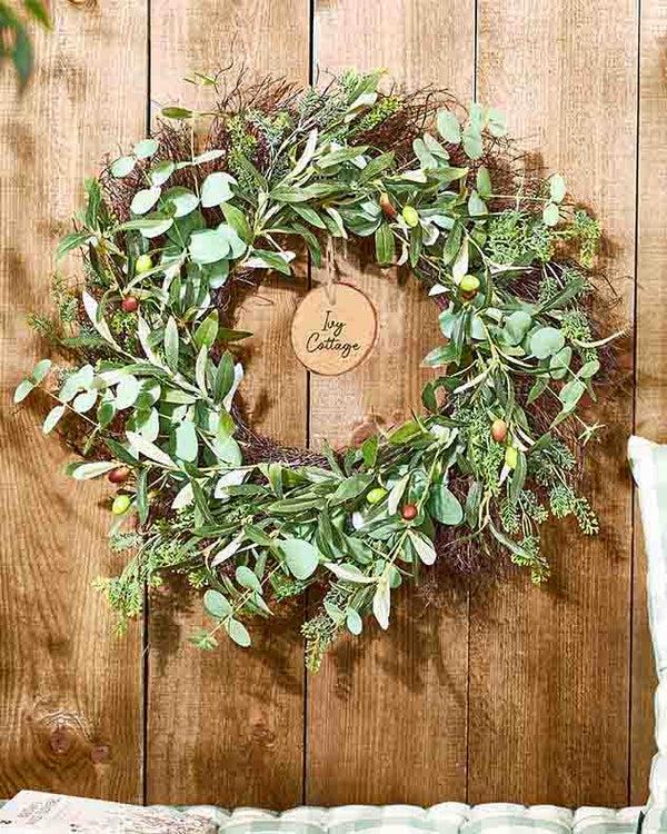 dibor Personalised Olive Grove Spring Wreath 60cm