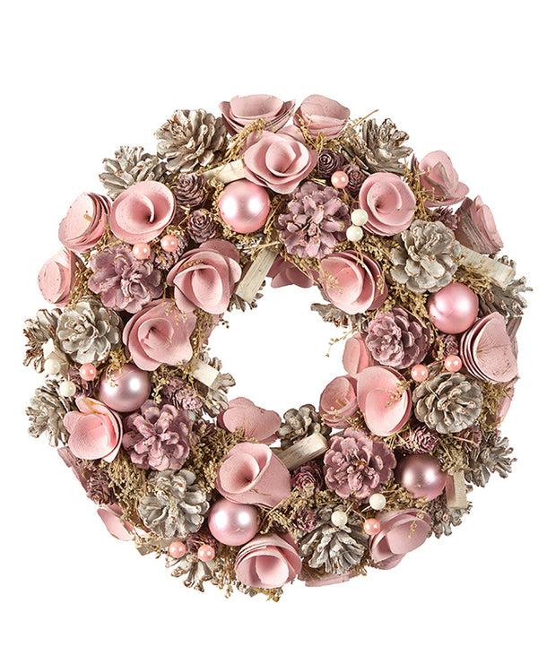 Dibor Personalised Pink Roses Wreath