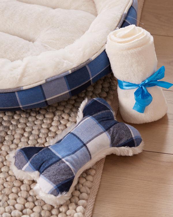 Dibor Personalised Plush Plaid Pet Bed