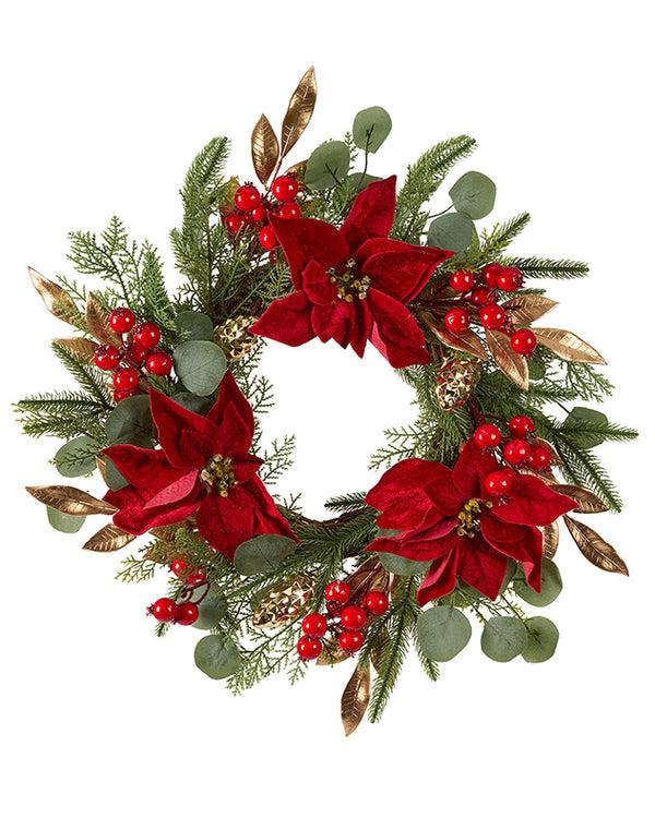 Dibor Personalised Poinsettia Heritage Wreath