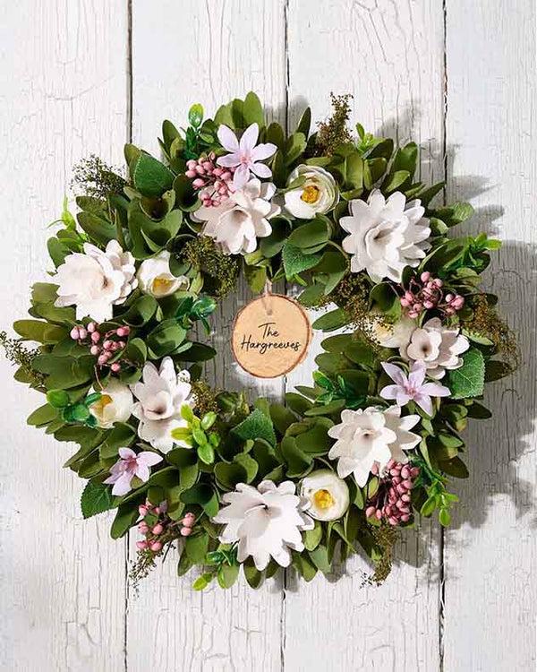dibor Personalised Sheringham Floral Wreath 34cm