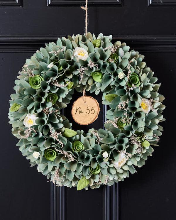 dibor Personalised Stockbridge Floral Wreath 42cm