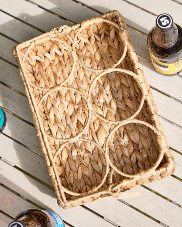 Dibor Personalised Water Hyacinth Bottle Caddy