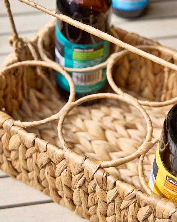 Dibor Personalised Water Hyacinth Bottle Caddy