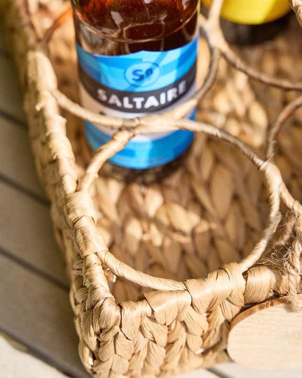 Dibor Personalised Water Hyacinth Bottle Caddy