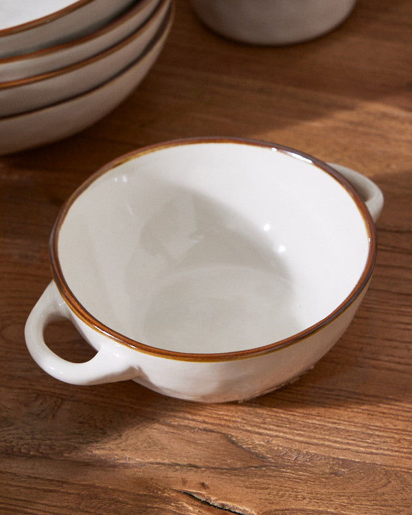 dibor Petra Ceramic Soup Bowl with Handles