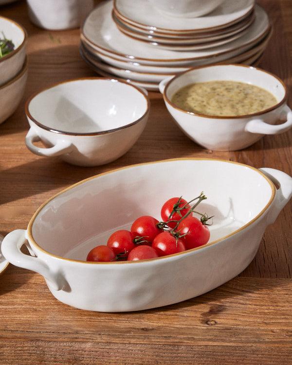 dibor Petra Ivory Ceramic Baking Dish