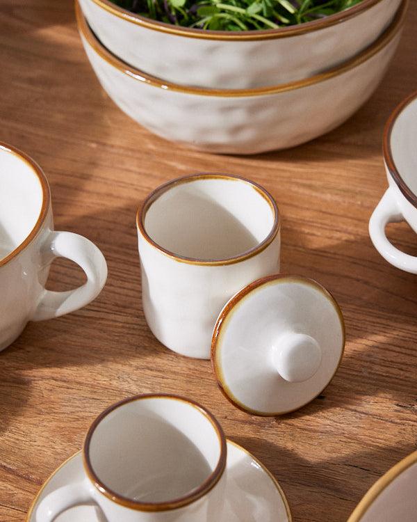 Dibor Petra Ivory Ceramic Jars