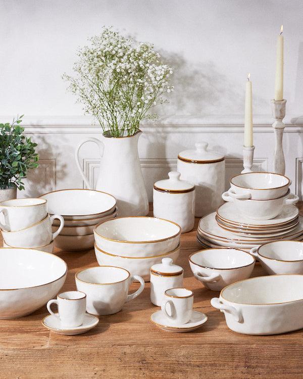 Dibor Petra Ivory Ceramic Salad Plate