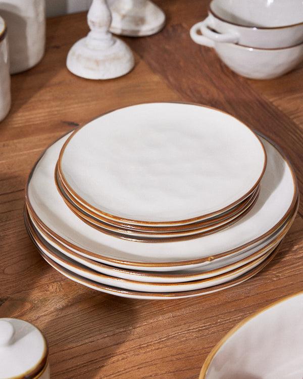 Dibor Petra Ivory Ceramic Salad Plate