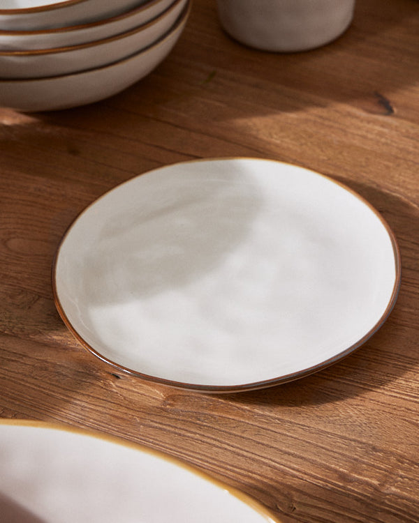 dibor Petra Ivory Ceramic Salad Plate