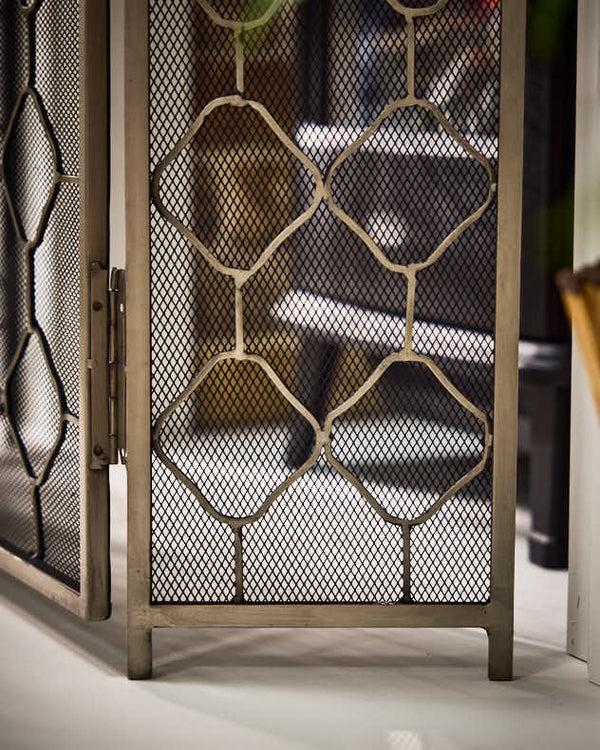 Dibor Pewter Marrakesh Fire Screen
