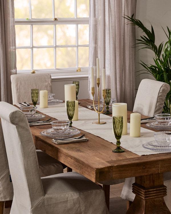 dibor Plain Chambray Cotton Table Runner