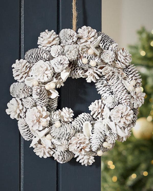 dibor Polar Wonderland Pinecone Wreath 30cm