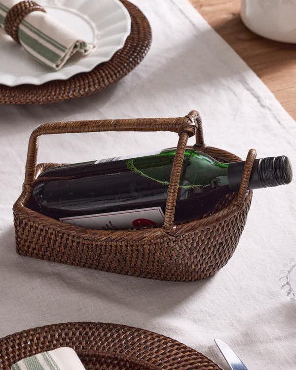 dibor Premium Rattan Bottle Caddy