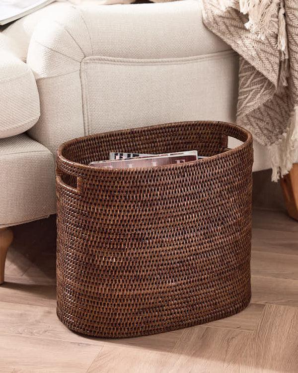 dibor Premium Rattan Magazine Basket
