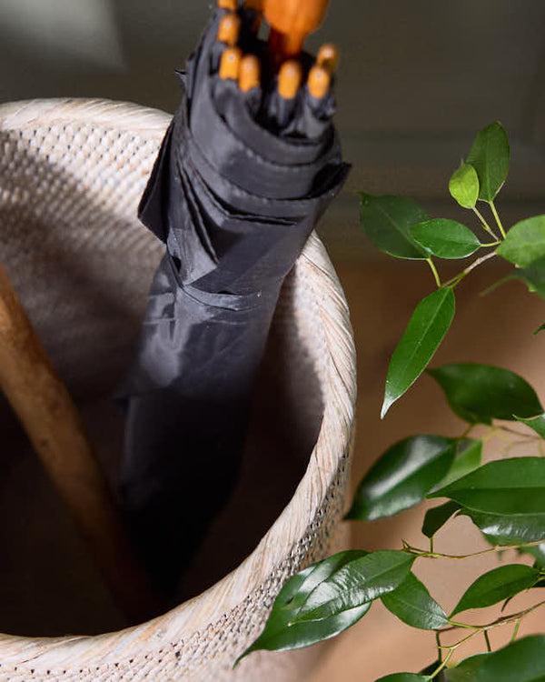 Dibor Premium White Rattan Umbrella Stand