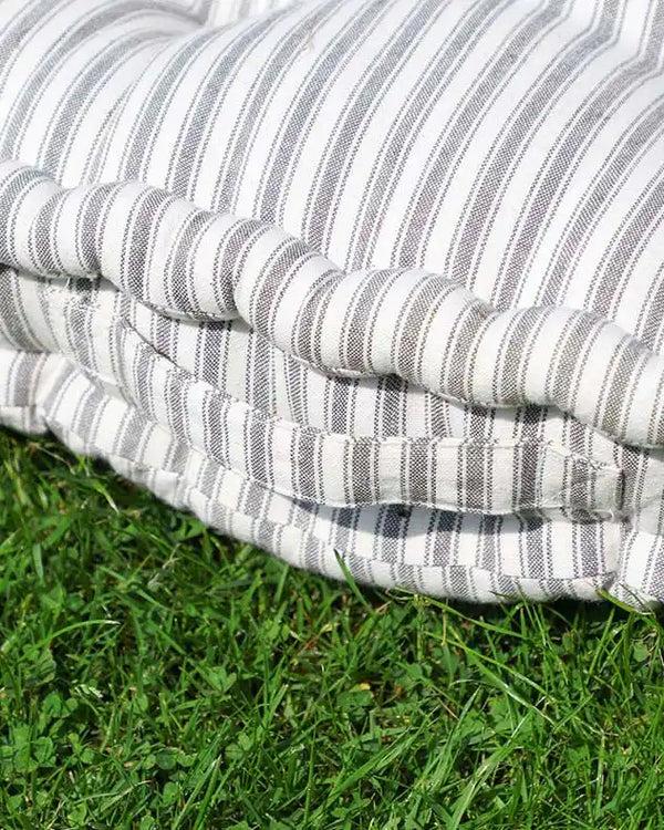 Dibor Pyreneés Grey Stripe Garden Box Cushion 50cm
