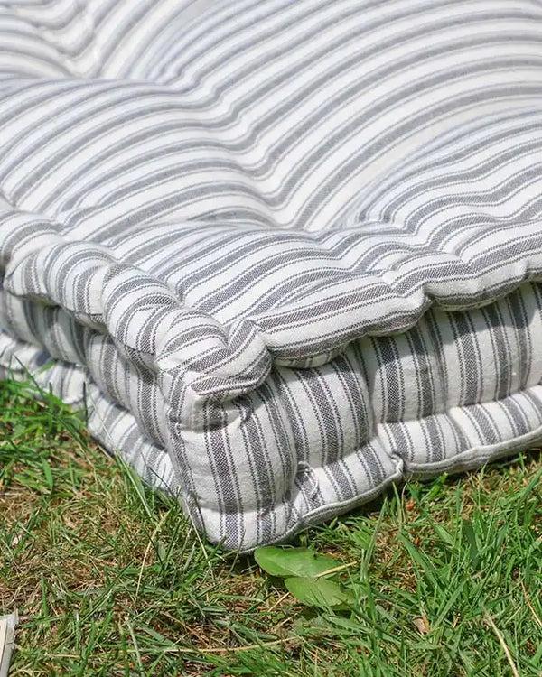 Dibor Pyreneés Grey Stripe Garden Box Cushion 50cm