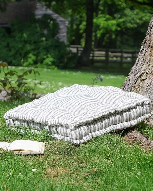 dibor Pyreneés Grey Stripe Garden Box Cushion 50cm