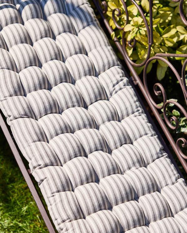 Dibor Pyreneés Grey Stripe Outdoor Bench Mattress