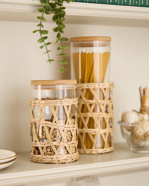 dibor Raffia Finish Storage Jar