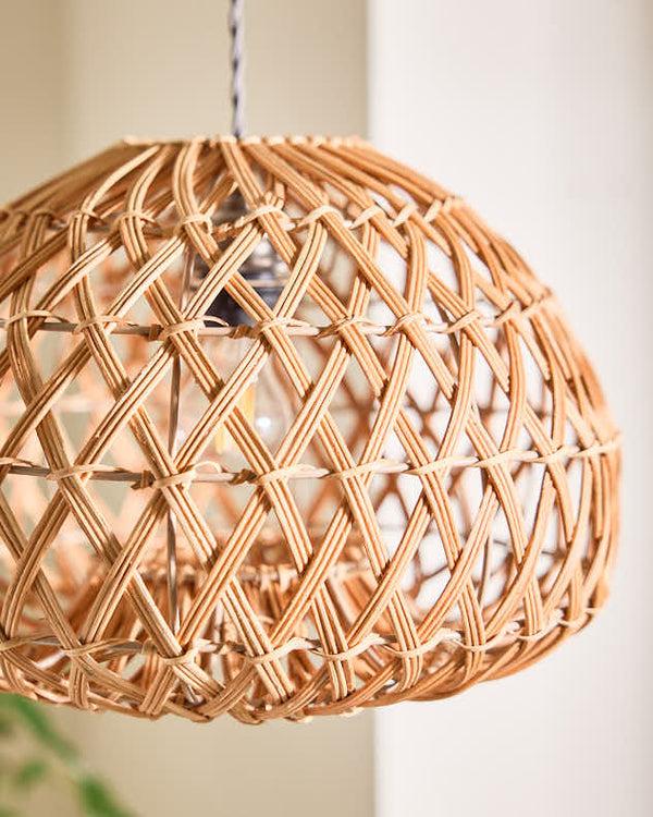 Dibor Rattan Basket Weave Easy Fit Ceiling Shade