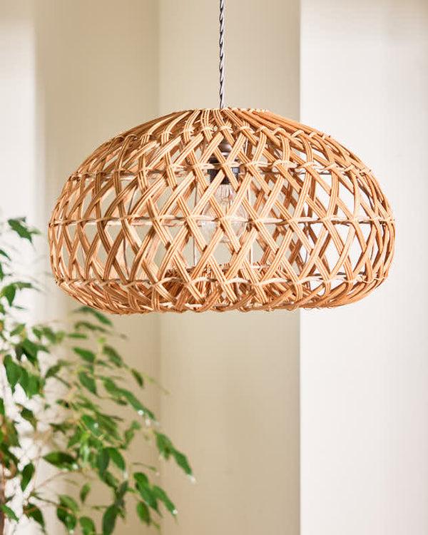 dibor Rattan Basket Weave Easy Fit Ceiling Shade