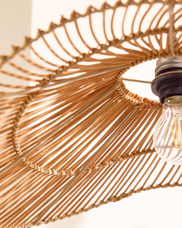 Dibor Rattan Curved Easy Fit Ceiling Shade