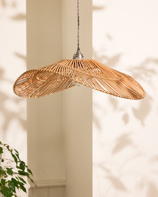 Dibor Rattan Curved Easy Fit Ceiling Shade