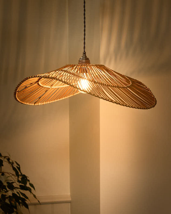 dibor Rattan Curved Easy Fit Ceiling Shade